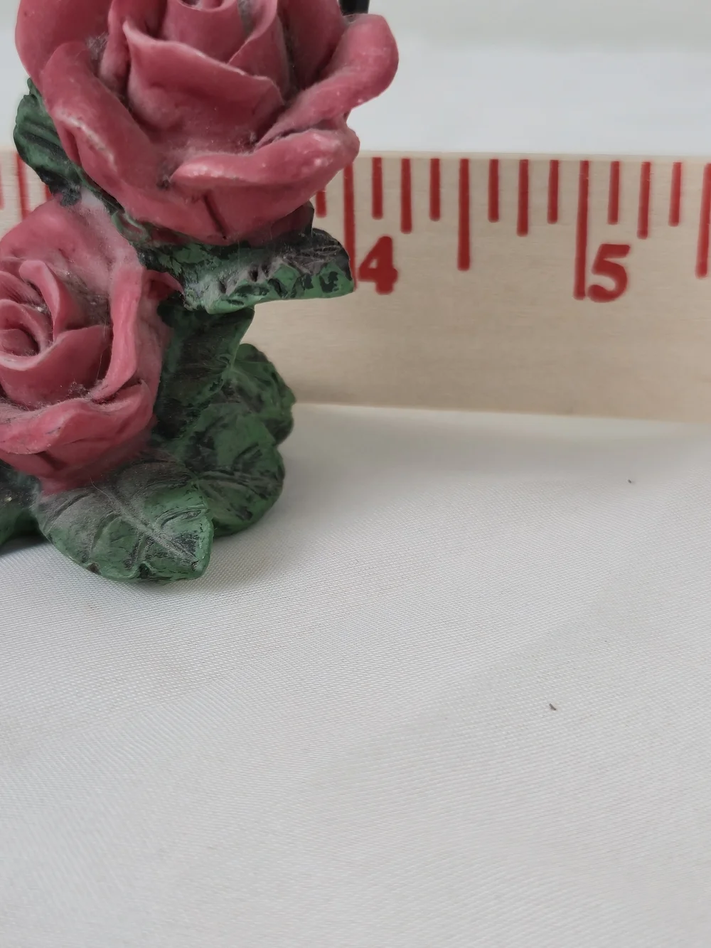 Vintage Floral Votive Candle Holder w/ Red Roses